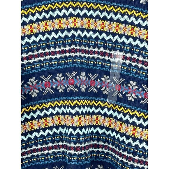 New Club Room Men Sz L Blue Striped Long Sleeve Crew Neck Classic Fit Sweater T3 - Picture 9 of 12